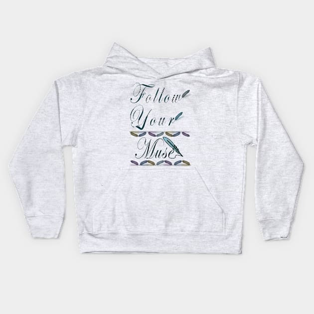 Follow your muse with Quills! Kids Hoodie by Hornets Nest